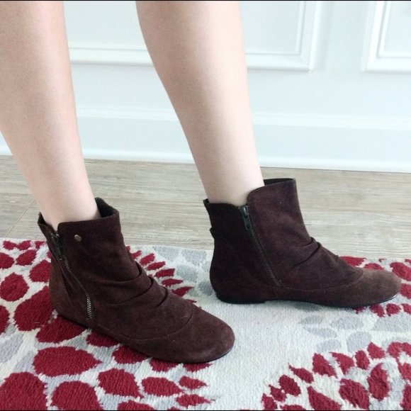 Suede ankle booties **SOLD ON MERCARI** - Picture 2 of 8